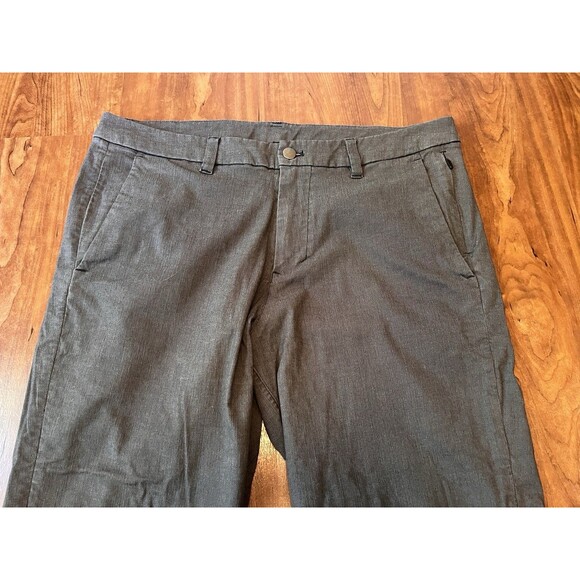 Lululemon Pants Men 34X31 ABC Slim Tech Canvas Heathered Gray 5 Pocket Chino - Picture 2 of 5